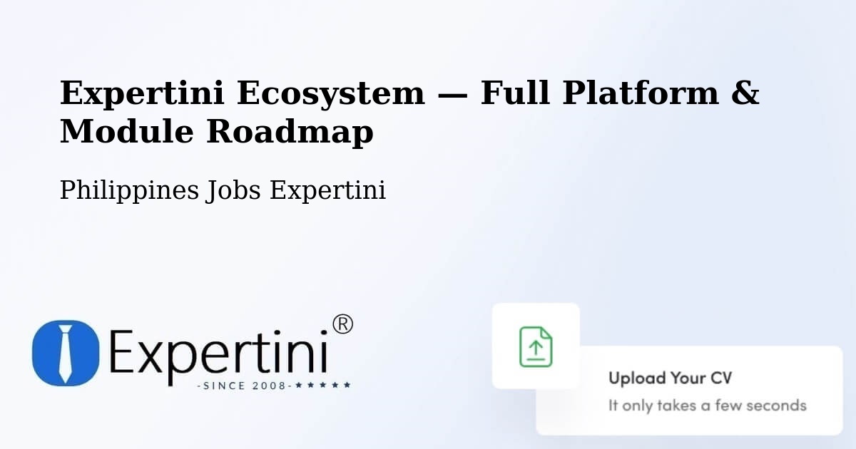Expertini Ecosystem — Full Platform & Module Roadmap – Paco